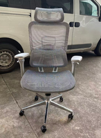 Chaise de bureau ergonomique pivotante et réglable en tissu moderne avec dossier en maille, chauffante, pour ordinateur, modèle Ekintop (vente en gros)