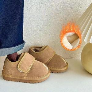 Nouvelles Bottes d'Hiver Épaisses Unies pour Enfants – Chaussures Décontractées Chaudes pour Filles et Garçons - Product Image 3