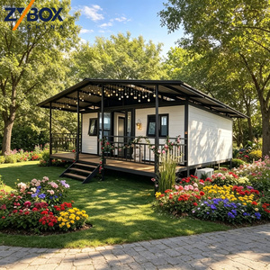 Casa Contenedor Expandible <span class=keywords><strong>de</strong></span> 20 pies con Terraza Extendida, Villa Modular Prefabricada para <span class=keywords><strong>Jardín</strong></span>, 2 Dormitorios, Refugio en el <span class=keywords><strong>Jardín</strong></span> - Product Image 1