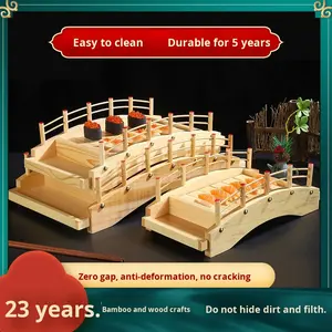 Puente de Madera para <span class=keywords><strong>Sushi</strong></span> Newell, Adornos de Vajilla Japonesa y Coreana, Cocina Japonesa, Sashimi, <span class=keywords><strong>Sushi</strong></span>, Forma Irregular, Color Sólido - Product Image 3