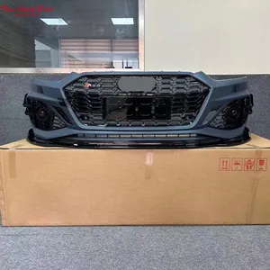 Bodikits bumper depan gaya RS5 dengan kisi untuk Audi A5 S5 modifikasi otomatis kualitas tinggi PP ABS material body kit 2020 2021 2022