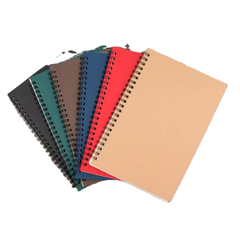 A5b5 Kraft Giấy bìa cuộn dây máy tính xách tay logo tùy biến notepad khuyến mại giá thấp đồ dùng học tập