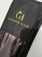 Pochette à fermeture éclair étroite personnalisée emballage anti-poussière pour extensions de cheveux sacs de rangement pour perruque de cheveux en plastique PVC non tissé avec cintre