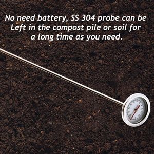 Termômetro analógico bimetálico de aço inoxidável para solo de 20 polegadas - Product Image 4