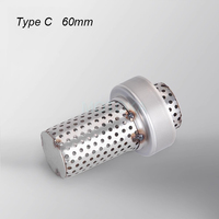 Knalpot modifikasi Universal 51mm 60mm, peredam dapat dilepas DB Killer pengurang kebisingan pemurni knalpot sepeda motor