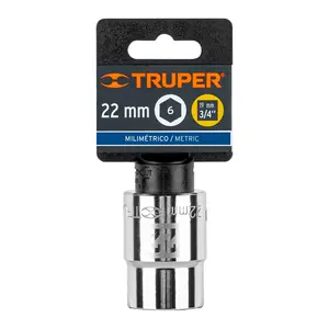 BOX 3 Douille 22 mm, 6 points, entraînement 3/4 po, TRUPER - Product Image 4