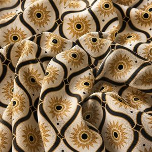 Tissu d'ameublement imprimé géométrique floral élégant au mètre – Textile décoratif haut de gamme pour la rembourrage et la rénovation de meubles - Product Image 5