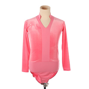 FN784 hommes robe de danse <span class=keywords><strong>latine</strong></span> imprimé salle de bal Performance chemises scène fête utiliser Tango Samba Jazz Costume Spandex pour garçons - Product Image 2