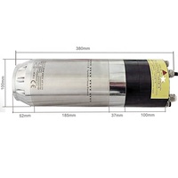 Spindle Listrik Berpendingin Air 3.2KW Berkinerja Tinggi BT30 dengan Penggantian Alat Otomatis untuk Suku Cadang Mesin Pertukangan Kayu