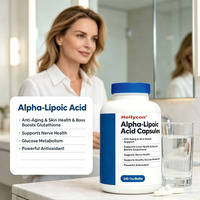 Capsules d'acide alpha-lipoïque pour la santé du foie, la santé des nerfs, un métabolisme sain du glucose, complément d'acide alpha-lipoïque