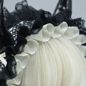 H0010 Halloween Lolita Gothic Tuyệt Đẹp Hairband Đa Năng Cosplay Mũ Đầu Phong Cách Nhật Bản Cô Gái Tuổi Teen Tóc Đen Clip - Product Image 3
