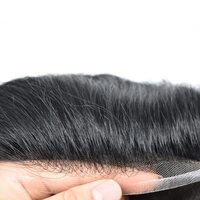XC HAIR hommes cheveux indiens toupet vague d'eau vierge pour système de remplacement de dentelle conception centrale prothétique 6X9 130% densité 1b