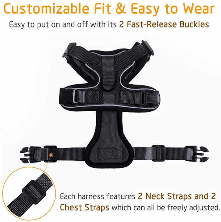 Adjustable Escape Proof Safe Kitten Harness and Leash Set Breathable