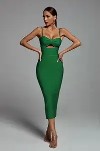 BellaBarnett Atacado Vestuário Senhoras Um Ombro Manga Longa Mini Midi Maxi Bandage Vestido Bodycon Cocktail Mulheres Vestido de Festa