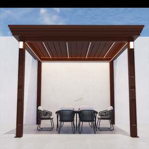 Foshan Custom 3X4 <span class=keywords><strong>5X3</strong></span> 3X6 Profilé à cadre à lamelles Terrasse Pergola aluminium bioclimatique motorisée - Product Image 4