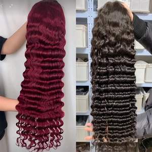 All'ingrosso a buon mercato <span class=keywords><strong>capelli</strong></span> brasiliani senza colla <span class=keywords><strong>lunghi</strong></span> ricci 30 pollici sciolti onda profonda 13x4 pieno pizzo frontale <span class=keywords><strong>parrucche</strong></span> di <span class=keywords><strong>capelli</strong></span> umani - Product Image 6