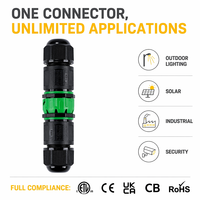 Connecteur étanche Greenway IP68 à 5 voies, câble Plug and Play, certifié CE ETL pour l'éclairage paysager