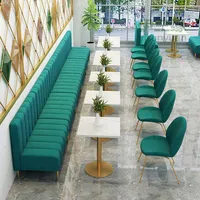 Double Side Restaurant Booth Seating, Fast Food Sofa