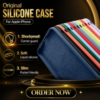 Coque de téléphone en silicone liquide antichoc magnétique, coque de protection au toucher doux pour Apple iPhone