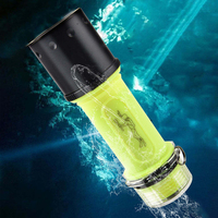 Lampe torche de plongée sous-marine super lumineuse et lampe de camping extérieure étanche IP68 à chargement USB direct, double usage, lampe de plongée