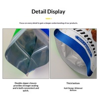 Sachets Doypack avec fenêtre transparente, imprimés sur mesure, à fermeture éclair, pour l'emballage alimentaire de biscuits, noix et snacks