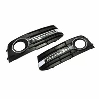 Encadrements de feux antibrouillard Audi A4 B8 2009-2011 avec clignotants séquentiels LED DRL et kit de grille inférieure
