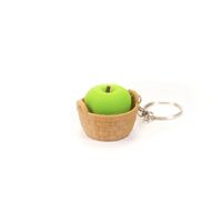 Appel & Blauwe Bes Knop Fidget Toy, Mini Fruitvormige Sleutelhanger