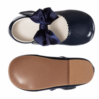 Chaussures Mary Jane roses brillantes pour enfants avec nœud, respirantes et antidérapantes, pour occasions formelles