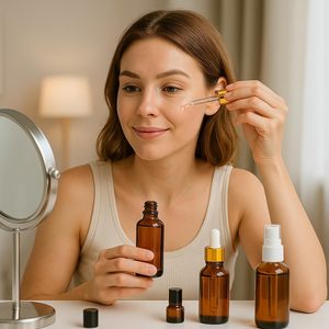 Vente en gros de flacons compte-gouttes en verre ambré transparent pour huiles essentielles de 5 ml, 10 ml, 15 ml, 20 ml, 30 ml, 50 ml, 100 ml avec tube en papier - Product Image 4