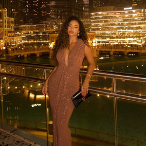 Abito <span class=keywords><strong>da</strong></span> <span class=keywords><strong>Sera</strong></span> Personalizzato per Donna Taglie Forti con Paillettes Glitterate Senza Maniche Linea A Aderente per Feste di Natale Compleanno Celebrazioni - Product Image 2