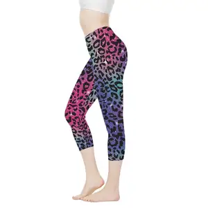 Multicolor Leopard Shorts Yoga Leggings Women Fitness Legging Drop Ship Running Cycling Pants Custom Logo/Image Sports Clothing