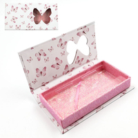 Boîte d'emballage de cils en forme de papillon 3D, accessoires de vision naturels, emballage de cils en papier, boîtes cadeaux