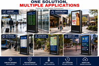 Kiosque d'affichage numérique extérieur lisible en plein soleil, étanche IP65, écran publicitaire sur pied Android, panneau BOE de 32 à 75 pouces