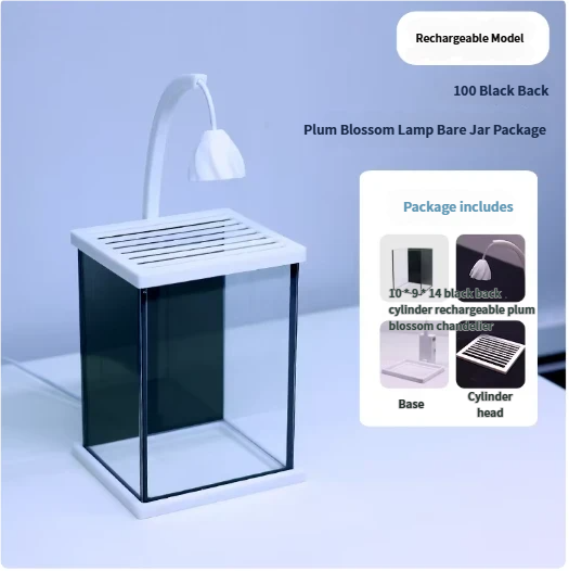 Pacchetto cilindro nudo con lampada prugna posteriore nera da 100 ricariche