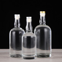 Botol Kaca Super Flint Khusus 750ml Bentuk Bulat Persegi Botol Kaca Minuman Keras 500ml Bentuk Khusus Botol Rum Gin Vodka