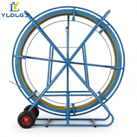 Serie de Carretes para Alambres de Conducto de 6mm y 150m, Cable de Fibra de Vidrio Multitamaño, Tiracables para Conductos con Código de Color, Portátil, de Alta Resistencia para Infraestructura