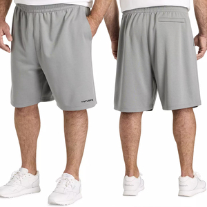 Shorts en coton pour hommes OEM, grande taille, respirants, taille élastique, tissu jersey épais, certifiés GOTS, personnalisables, style minimaliste, été - Product Image 2