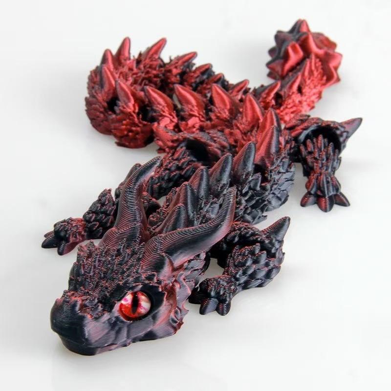3D Printed Dragon Egg Articulated Crystal Dragon Surprise