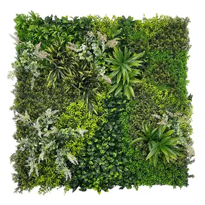 حديقة الديكور خشب بقس اصطناعي العمودي حديقة الديكور شنقا البلاستيك الخضرة الاصطناعي العشب جدار لوحات مصنع