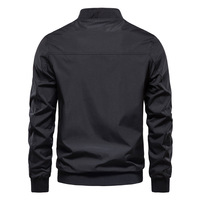 Blouson Bomber Homme Automne Tendance Décontracté Coréen Quotidien Imperméable 100% Polyester Boutons Recouverts Poches