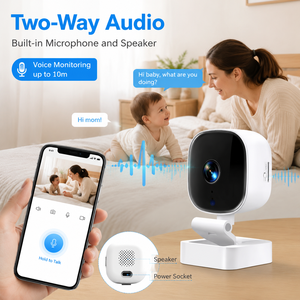 Sistema de Cámara de Seguridad Inteligente para Interiores 1080P, 360 Grados, Wifi, Inalámbrica, Panorámica/Inclinación, Imagen CMOS, Cámara Web de Escritorio - Product Image 5