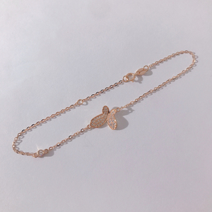 New Arrival Custom 18k Pure <b>Gold</b> Butterfly <b>Charms</b> Chain 18k <b>Gold</b> Chunky <b>Bracelets</b> Fine Jewelry <b>Solid</b> 18k <b>Gold</b> for Women - Product Image 5