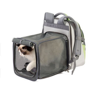 Kinghon Luxury Pet Carrier <b>Backpack</b> Comfortable Ergonomic Expandable Design Ventilated Mesh for Outdoor Zipper Adjustable Cloth - Product Image 5