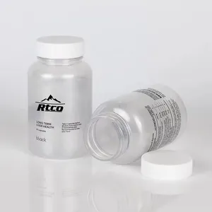 120cc Plastic Frosted Black Clear Packaging Storage Container Pill Vitamins bottle Medicine Bottle Pill Bottle with Screw cap