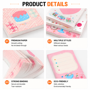 Custom Size Colorful Waterproof Sticky Notes Self Adhesive <b>Memo</b> <b>Pads</b> Cute Decorative Notepads Stationery for Office and School - Product Image 2