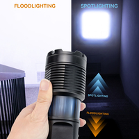 Linterna LED Recargable de 30W Súper Brillante con Zoom, de Aleación de Aluminio, Resistente al Agua, con Pantalla Digital de Energía