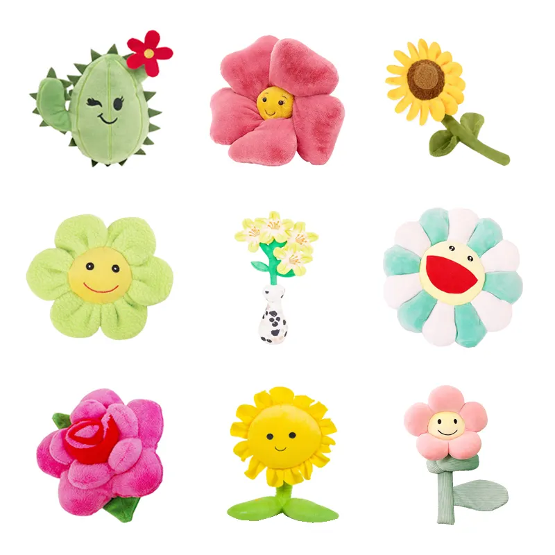 Schattige Aangepaste Zonnebloemen Knuffels Bloemen Potplanten Speelgoed Home Decoratie Knuffel