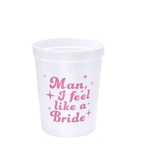 Hstyle 12 Uds tazas de fiesta de despedida de soltera de plástico vaquera despedida de soltera 70s tema Let's Go Girls tazas reutilizables taza de fiesta de despedida de soltera - Product Image 5