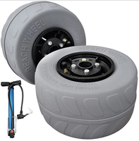 Roues pneumatiques de ballon de roue de plage de polyuréthane d'OEM 9 "pour chariot de kayak de chariot de plage