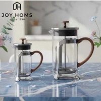 Cafetière à piston en verre, acier inoxydable, 350/600/800/1000 ml, vente en gros, personnalisable, résistante à la chaleur, manuelle, Prensa Francesa